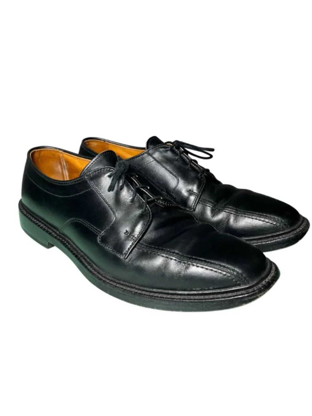 Allen Edmonds Hillcrest Split Toe Derby Black Leather Shoes Mens 8 D USA